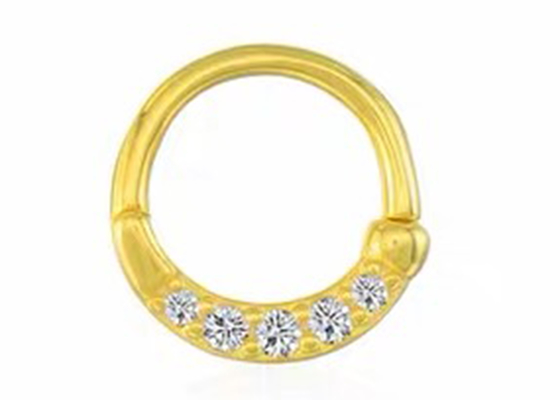 Eternity Hoop 14K Gold Clicker Pi xỏ OEM ODM cho Mũi Septum