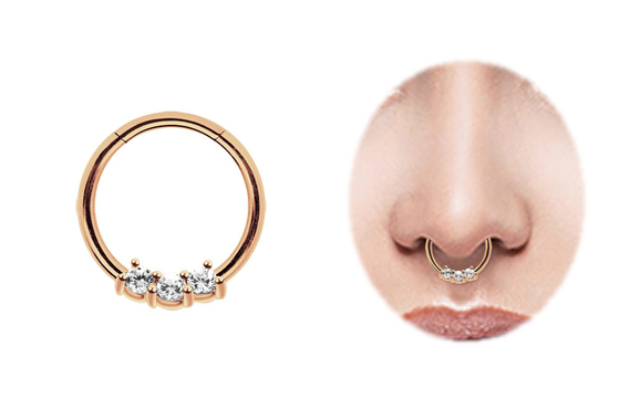 Vòng xoắn bằng vàng 14k, vòng mũi 8mm và 10mm để đeo hàng ngày