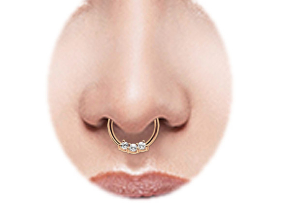 Vòng xoắn bằng vàng 14k, vòng mũi 8mm và 10mm để đeo hàng ngày