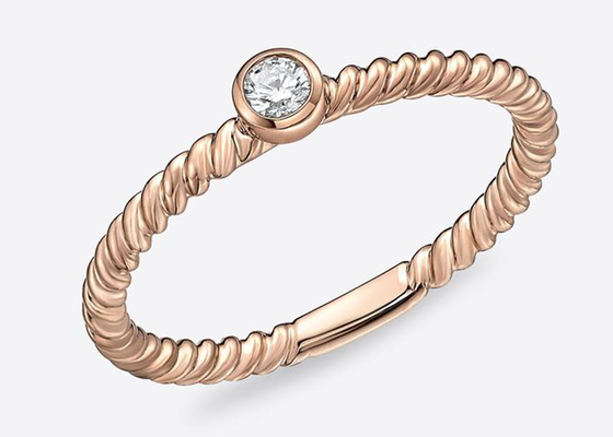 Vòng kim cương vuông 14k vàng rắn, vòng lỗ mũi 1,0mm × 10mm