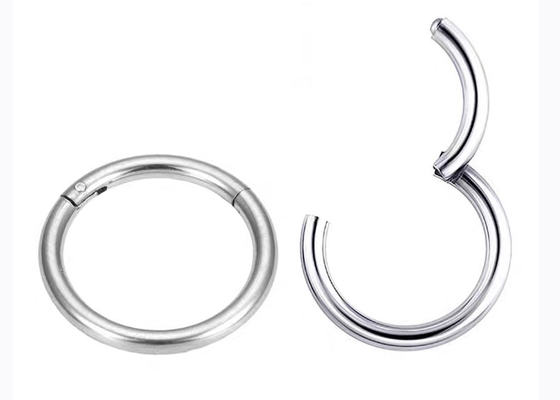 Periceing White Gold Clicker, 14k Gold Hoop Earrings OEM ODM for Anniversary
