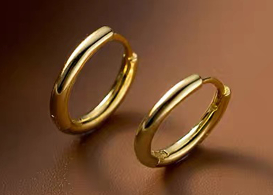 Bông tai vòng vàng 14k gợi cảm Helix ODM cho nữ Kích thước 1,2mm × 10mm