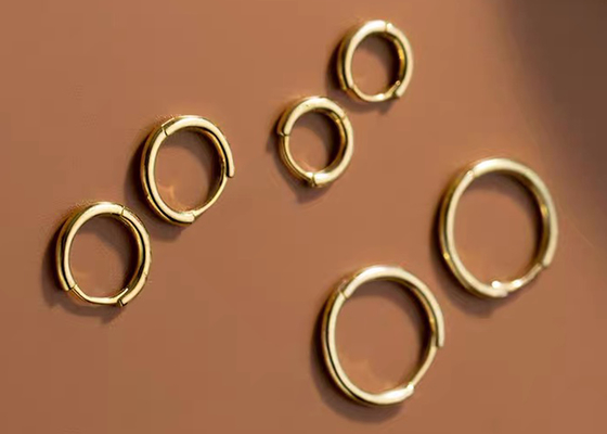 Bông tai vòng vàng 14k gợi cảm Helix ODM cho nữ Kích thước 1,2mm × 10mm