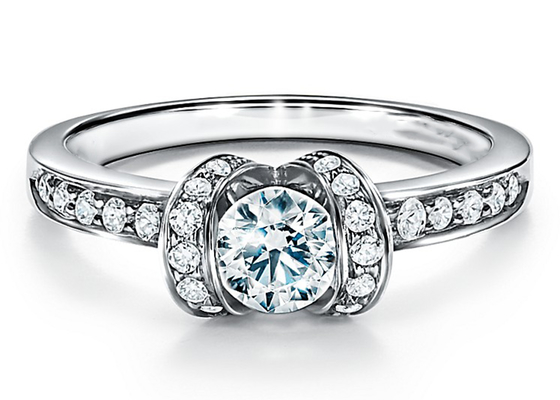 Nhẫn cưới đính hôn 0,78ct Bộ nhẫn cưới vàng trắng 14K, cắt tròn 3mm