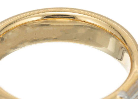 0,58ct 6x4MM Solitaire Đá 14K Đồ trang sức bằng vàng rắn Nhẫn cưới kim cương
