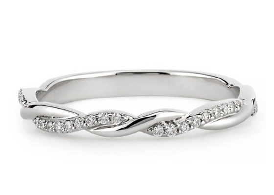 Nhẫn trang sức kim cương thật 14K vàng trắng 0,3ct Cắt tròn ODM cho sự đính hôn