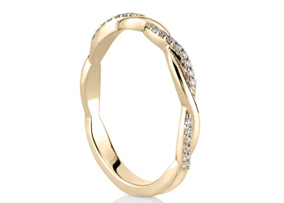 Nhẫn trang sức kim cương thật 14K vàng trắng 0,3ct Cắt tròn ODM cho sự đính hôn
