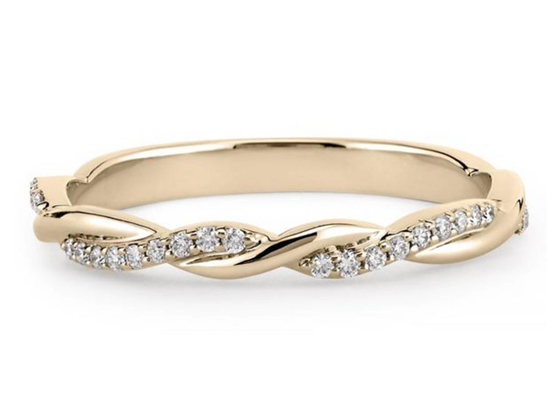 Nhẫn trang sức kim cương thật 14K vàng trắng 0,3ct Cắt tròn ODM cho sự đính hôn