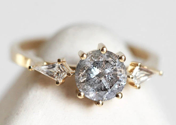 Nhẫn đính hôn kim cương 0,8ct Lab Grown, Nhẫn cưới vàng 9k ODM OEM