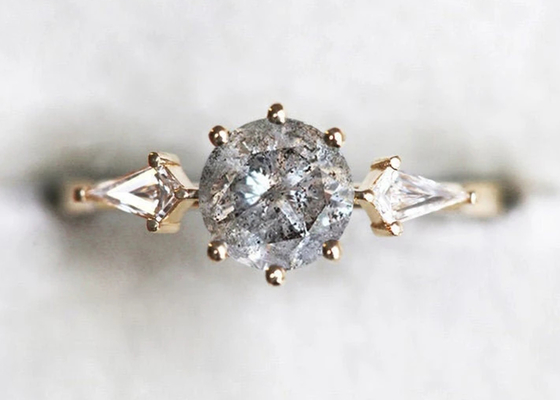 Nhẫn đính hôn kim cương 0,8ct Lab Grown, Nhẫn cưới vàng 9k ODM OEM