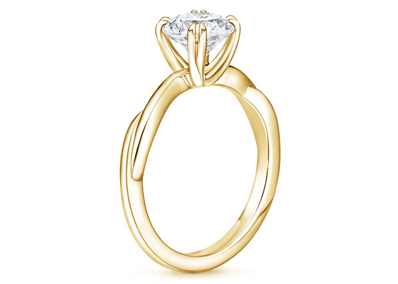 0.8ct Lab Grown Moissanite Ring Chất liệu vàng vàng 14K ODM OEM