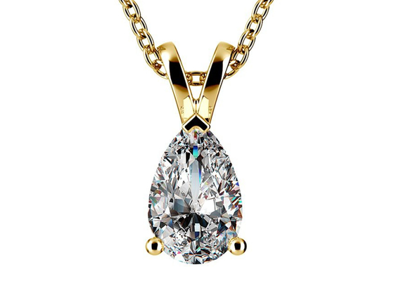 Dây chuyền vàng 14k cắt 0,84ct với mặt dây chuyền cổ điển 8 × 5mm