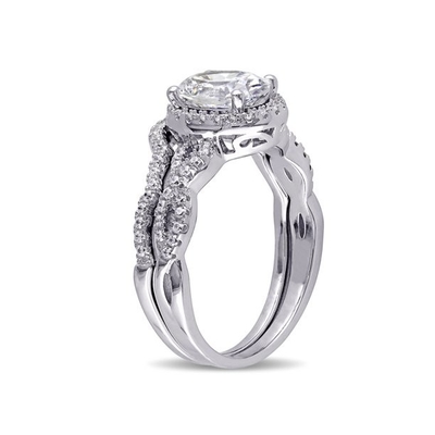 Nhẫn đính hôn kim cương vàng trắng 18kt cắt hình bầu dục Trọng lượng 0,92ct cho nữ ODM