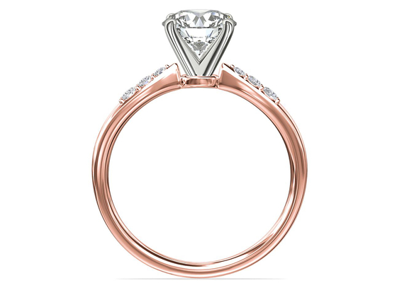 Claw Setting Nhẫn bạc 9K với kim cương phòng thí nghiệm cắt tròn 3,6ct