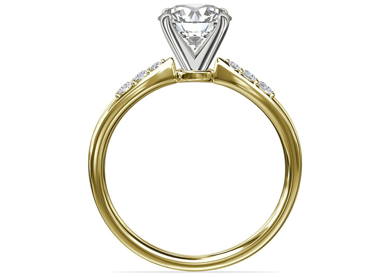 Vòng bạc 9K hình tròn với đá Moissanite trắng 6MM 1,0ct