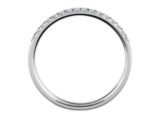 Nhẫn bạc 9k 1,3mm thanh lịch Chất liệu bạc 925 với 0,16Carat Moissanite