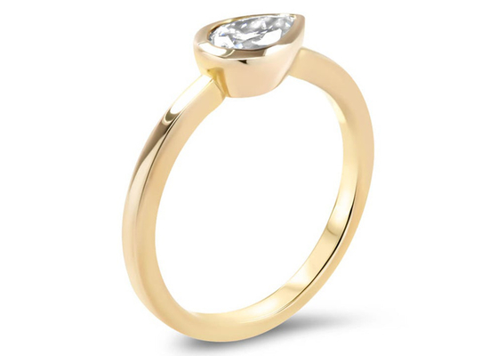 Nhẫn cưới vàng vàng 0,77ct, Nhẫn đính hôn theo bộ ODM dành cho quý bà