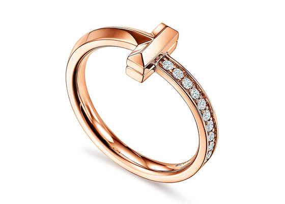 Vòng trang sức vàng rắn 18K rộng 2,5mm với kim cương tròn Trọng lượng 0,8CT
