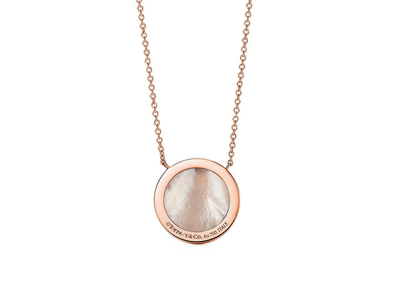 Kim cương 0,05ct và Mặt dây chuyền vòng tròn Mẹ của Ngọc trai Chất liệu vàng hồng 18k OEM