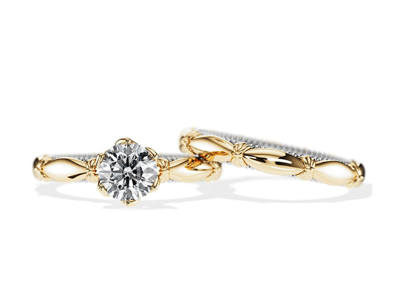 OEM Solitaire Nhẫn cưới đính hôn kim cương Chất liệu vàng 18K rắn ODM